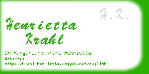 henrietta krahl business card